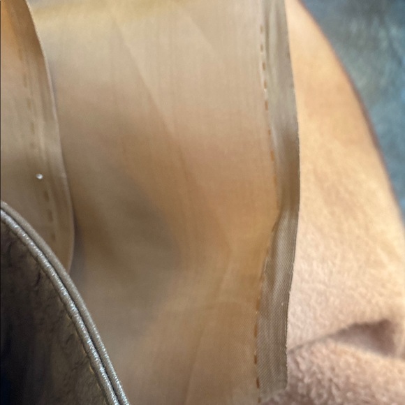 VTG Leather Brown Long  Bubble Skirt with Wrap and Ruched Details - Picture 5 of 11